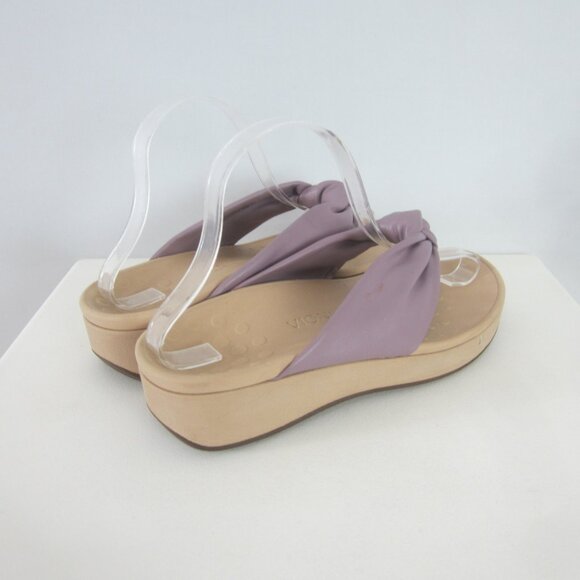 Vionic Womens 8 Purple Rosalind Knotted Thong Platform Wedge Sandals EU 39 - Picture 8 of 14